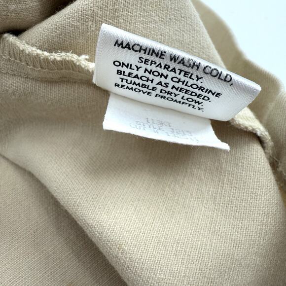 Eileen Fisher L Brushed Stretch Cotton Twill Stand Collar Barn Shacket STAINS - Picture 7 of 14